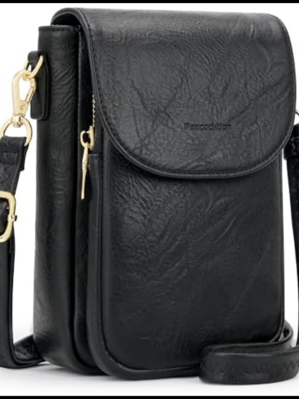 Small Crossbody Bag Vegan Leather RFID Phone Purse Adjustable Strap